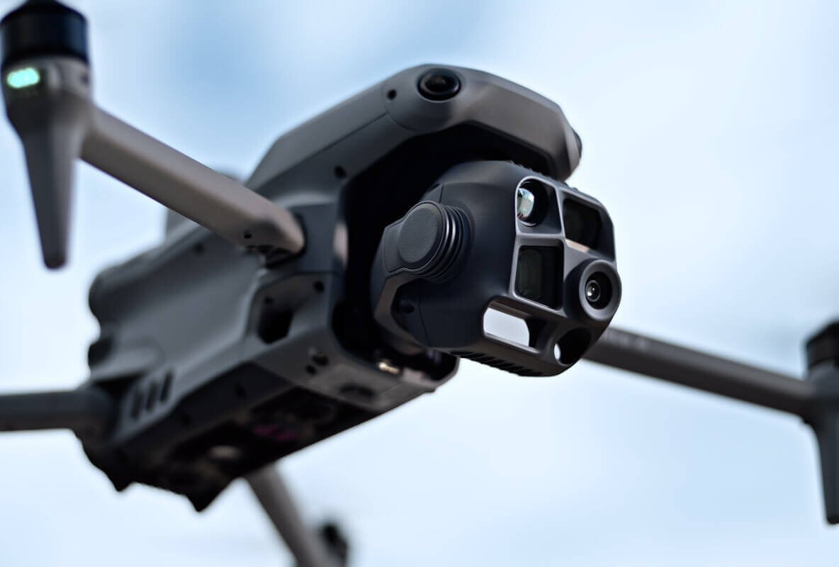 The Matrice 4T multi-sensor camera assembly combines thermal and visible-light imaging.