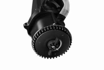 DJI Agras T70 series mist sprinkler close-up on a white background