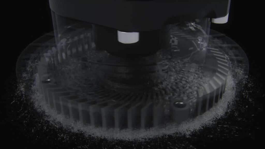 Detail of DJI’s T70P atomisation technology.